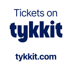 Tykkit vertical social media badge, white